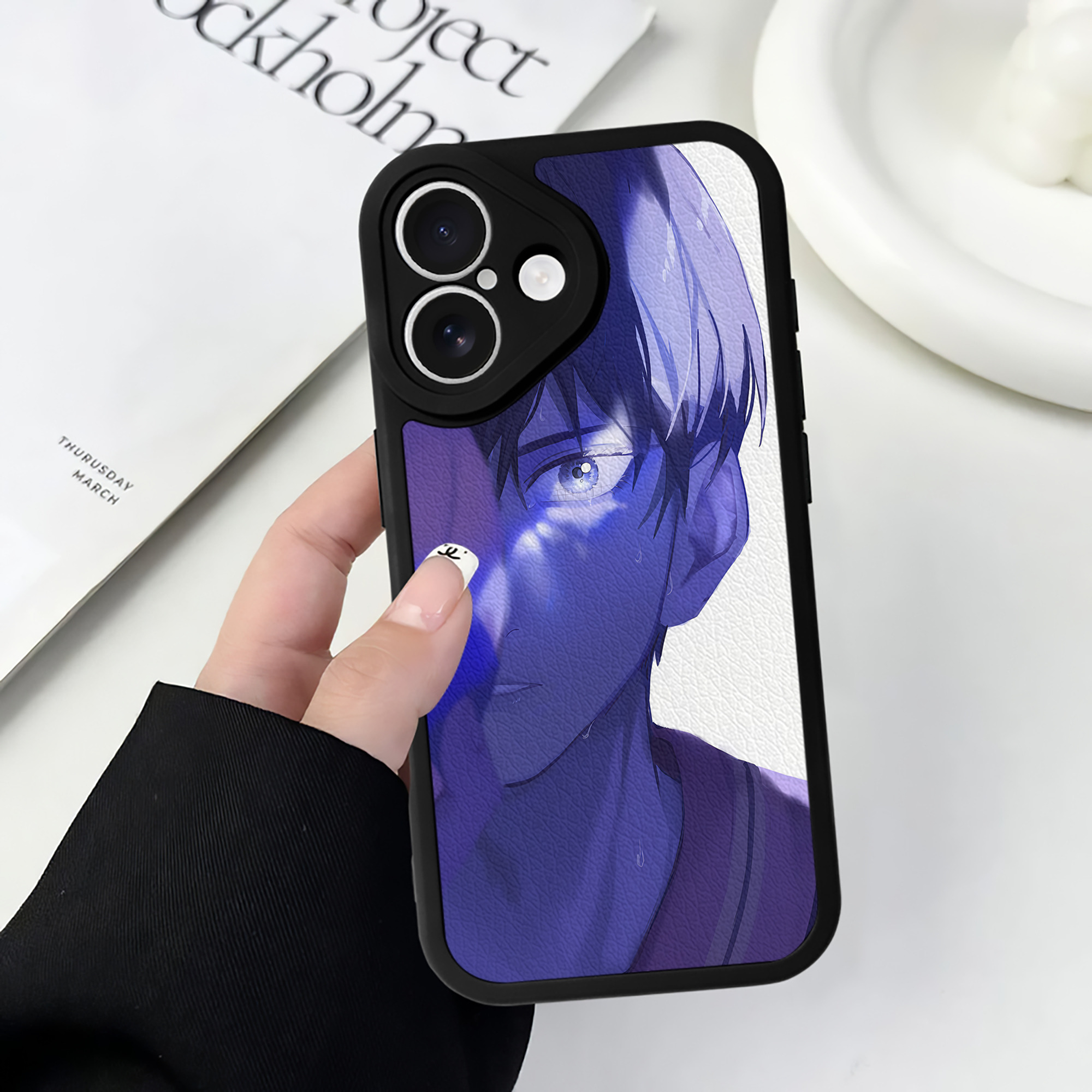 （画像用） ハイキュー!! Haikyu!! 【iPhone 16シリーズ対応】シリコンスマホケース（レザー調） 材質：シリコン